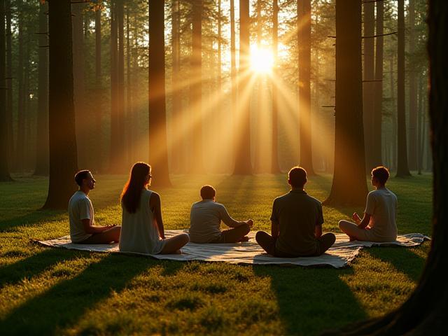 प्राकृतिक जंगल के बीच मानसिक स्वास्थ्य रिट्रीट की तस्वीर